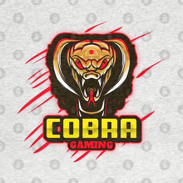 Cobra Gaming Design T-shirt Coffee Mug Apparel Notebook Sticker Gift Mobile Cover by Eemwal Design